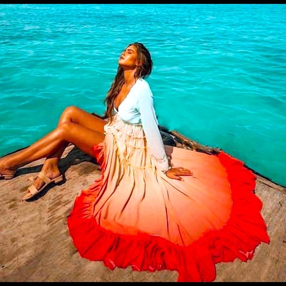 Coming Soon Rainbow Tiered Dress - Picture 3 of 3